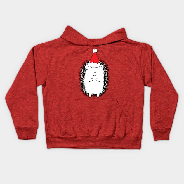 Christmas hedgehog Kids Hoodie by holidaystore